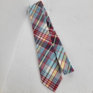 TOMMY‎ HILFIGER Plaid Multicolor Men's Tie 100% Cotton Professional Workwear